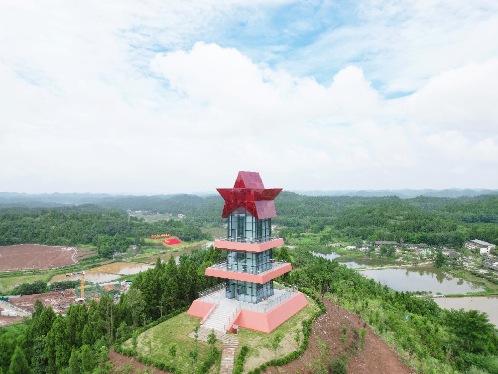 蓬溪县牛角沟佳构树模村名目—红星塔